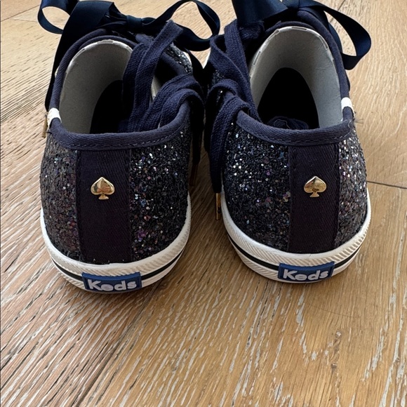 Kate Spade x Keds Glitter Navy Blue Sneakers Size 9 NEW - Picture 4 of 5